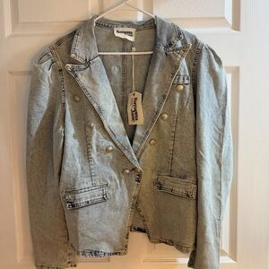 Women's Denim Jean Jacket with silver Buttons